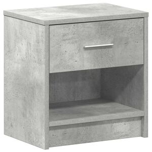 vidaXL Nachttisch mit Schublade Betongrau 39x28x41 cm
