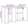 vidaXL Sideboard Artisan-Eiche 102x33x75 cm Holzwerkstoff