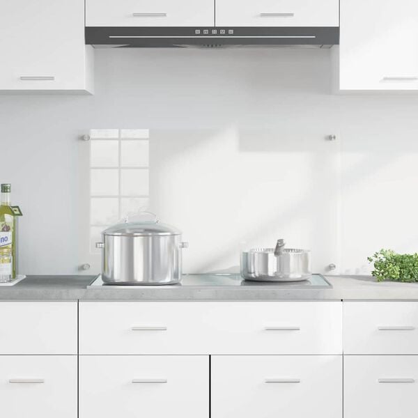 vidaXL K&uuml;chenr&uuml;ckwand Transparent 90 x 50 cm Geh&auml;rtetes Glas