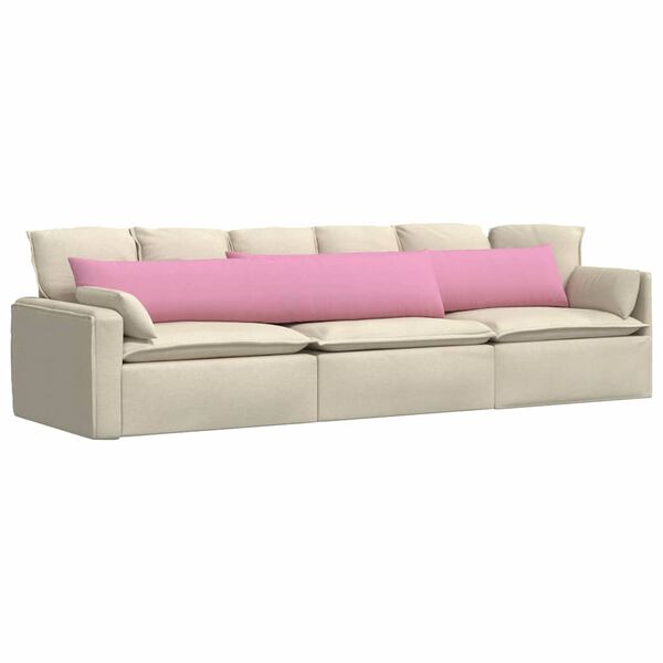 vidaXL Sofakissen 2 Stück Rosa 200 x 40 cm Stoff