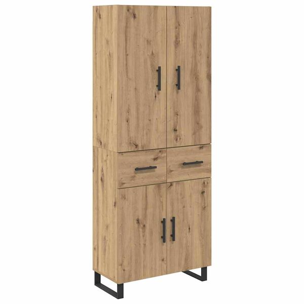 vidaXL Highboard mit Schubladen 2 pcs Artisan-Eiche 69,5 x 34 x 180 cm