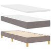 vidaXL LED Boxspringbett mit Matratze mit LED Taupe 80 x 200 cm Stoff
