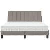 vidaXL Bett mit Matratze "Hanko" Taupe 140x200 cm Stoff