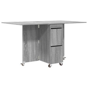vidaXL Esstisch 140 x 80 x 77 cm Holzwerkstoff Grau Sonoma