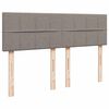 vidaXL Boxspringbett mit Matratze Taupe 160x200 cm Stoff