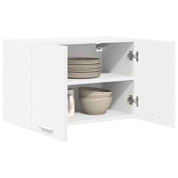 vidaXL H&auml;ngeschrank mit T&uuml;r 2 pcs Wei&szlig; 60 x 31 x 40 cm Holzwerkstoff