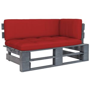 vidaXL Outdoor-Ecksofa Paletten Kiefernholz Impr&auml;gniert Grau