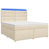 vidaXL Boxspringbett mit Matratze Creme 180 x 200 cm Stoff
