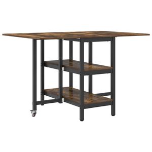 vidaXL Esstisch 122 x 80 x 76,5 cm Holzwerkstoff R&auml;uchereiche