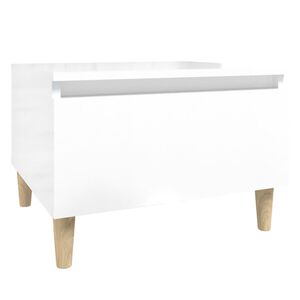 vidaXL Beistelltisch Hochglanz-Wei&szlig; 50x46x35 cm Holzwerkstoff