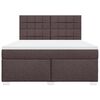 vidaXL Boxspringbett mit Matratze Dunkelbraun 180x200 cm Stoff