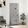 vidaXL Highboard Grau Sonoma 69,5x34x180 cm Holzwerkstoff