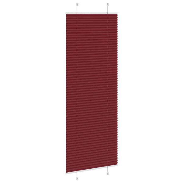 vidaXL Plissee Bordeauxrot 80x200 cm Stoffbreite 79,4 cm Polyester