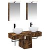 vidaXL Badezimmerschrank-Set 5 pcs Ger&auml;ucherte Eiche