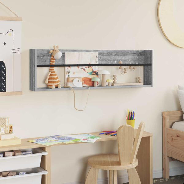 vidaXL Magazinregal Graues Sonoma 100 x 12 x 30 cm Holzwerkstoff