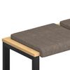 vidaXL Bankkissen 2 pcs Kunstleder Grau Tiefe 35 cm