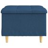 vidaXL Knopf Hocker mit Kissen Blau 60 x 60 x 45 cm Stoff