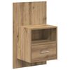 vidaXL Kopfteil mit Schrank 3 pcs Artisan-Eiche Holzwerkstoff