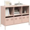 vidaXL Sideboard Rosa 101,5x39x73,5 cm Kaltgewalzter Stahl