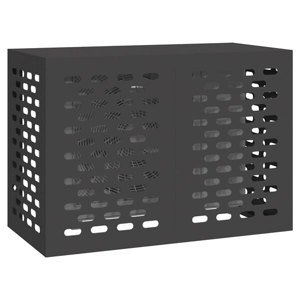 vidaXL Klimaanlagenabdeckung Schwarz 100 x 50 x 70 cm Stahl