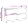 vidaXL TV-Schrank Schwarz 100x35x54 cm Holzwerkstoff