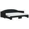 vidaXL Tagesbett Ausziehbar mit Matratzen Schwarz 80x200 cm Samt