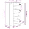 vidaXL Schuhschrank R&auml;uchereiche 59x35x100 cm Holzwerkstoff