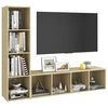 vidaXL TV-Schränke 2 Stk. Sonoma-Eiche 142,5x35x36,5 cm Holzwerkstoff