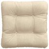 vidaXL Sitzkissen 4 pcs Creme 45 x 45 x 12 cm Stoff