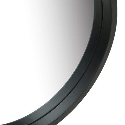 vidaXL Wandspiegel mit Gürtel 50 cm Schwarz