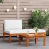vidaXL 3-tlg. Garten-Lounge-Set mit Kissen Holz Akazie & Seil