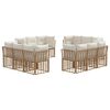 vidaXL Outdoor-Sofagarnitur Natur Polyester