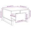 vidaXL Couchtisch Artisan-Eiche 55 x 55 x 36,5 cm Holzwerkstoff