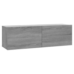 vidaXL TV-Wandschrank Grau Sonoma 100x30x30 cm Holzwerkstoff