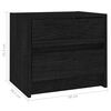 vidaXL Nachtschrank Schwarz 40x30,5x35,5 cm Massivholz Kiefer