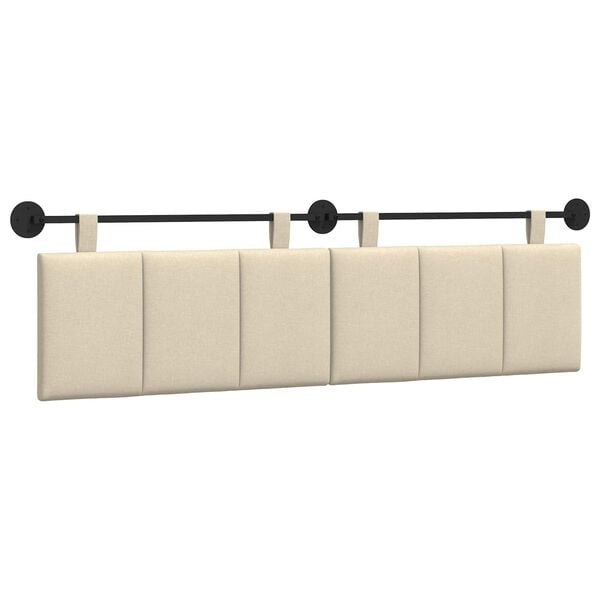 vidaXL H&auml;ngevorderseite Wandmontiert Creme 170 x 55 x 5 cm Stoff