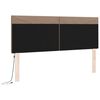vidaXL LED Kopfteil Cappuccino 144 cm Kunstleder