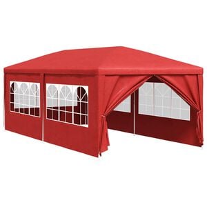 vidaXL Party-Zelt 600 x 300 x 255 cm Rot PE und Stahl