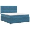 vidaXL Boxspringbett mit Matratze mit Kopfteil Blau 180 x 200 cm Samt