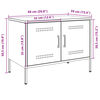 vidaXL TV-Schrank Rosa 68x39x50,5 cm Stahl