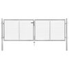 vidaXL Gartentor verzinkter Stahl 306x75 cm Silber