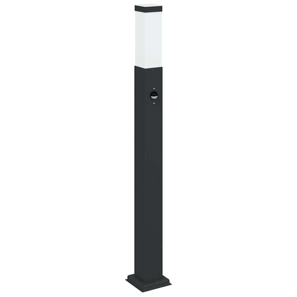vidaXL Pollerleuchten mit Sensor 3 Stk. 80 cm Schwarz IP44