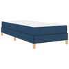 vidaXL Boxspringbett mit Matratze Blau 100 x 200 cm Stoff