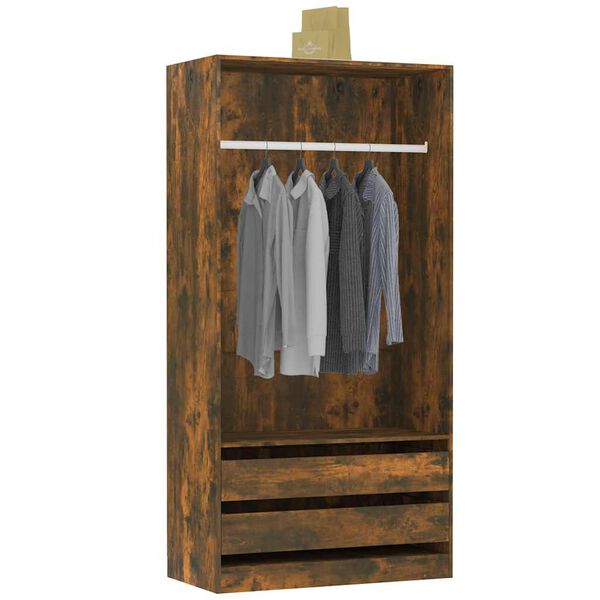 vidaXL Kleiderschrank R&auml;uchereiche 100x50x200 cm Holzwerkstoff