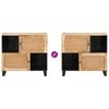 vidaXL Sideboard mit Speicher Braun 80 x 33 x 75 cm Massivholz Mango