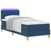 vidaXL LED Boxspringbett mit Matratze mit LED Blau 80 x 200 cm Stoff