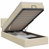 vidaXL Ottoman Bett mit Matratze mit Kopfteil Creme 100 x 200 cm Stoff