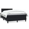 vidaXL Boxspringbett mit Matratze Schwarz 120x210 cm Samt