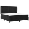 vidaXL Boxspringbett mit Matratze Schwarz 200 x 180 cm Polyester
