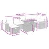 vidaXL 8-tlg. Garten-Sofagarnitur mit Kissen Beige Poly Rattan